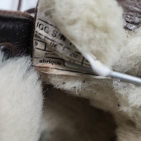 UGG Boysen TL Waterproof Brown Leather Boots Wool Lining 1008126 - Size 9 Men - Picture 8 of 8